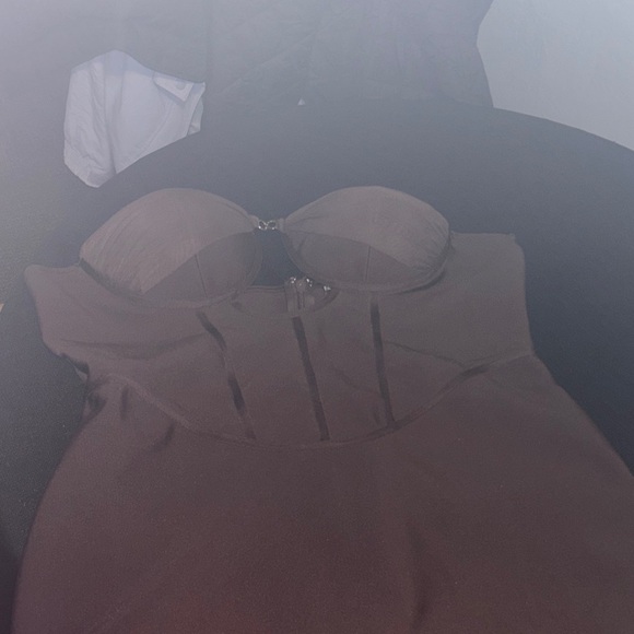 Fashion Nova Brown Strapless Dress - Picture 3 of 5